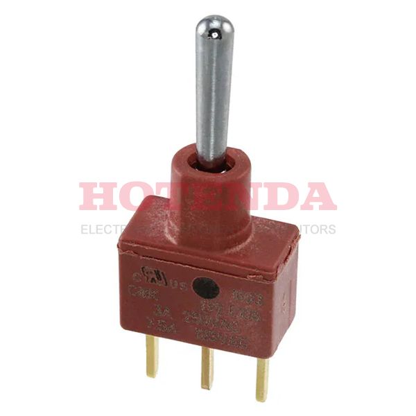 E105SD1CGE - Switch Toggle Mom OFF Mom SPDT Round Lever PC Pins 7.5A 250VAC 28VDC 0.4VA PC Mount
