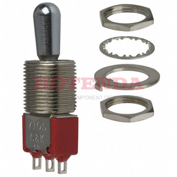 7105T1ZQE - SWITCH TOGGLE SPDT 5A 120V