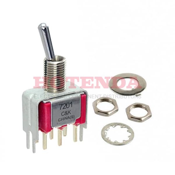 7201SYV3QE - SWITCH TOGGLE DPDT 5A 120V