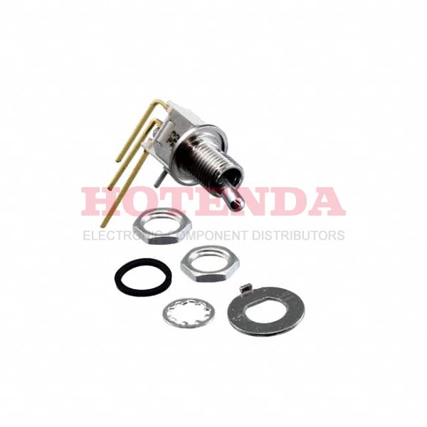T101LCFAVBE - Switch Toggle ON None ON SPDT Round Lever PC Pins 20VAC 20VDC 0.4VA PC Mount with Bracket and Threads
