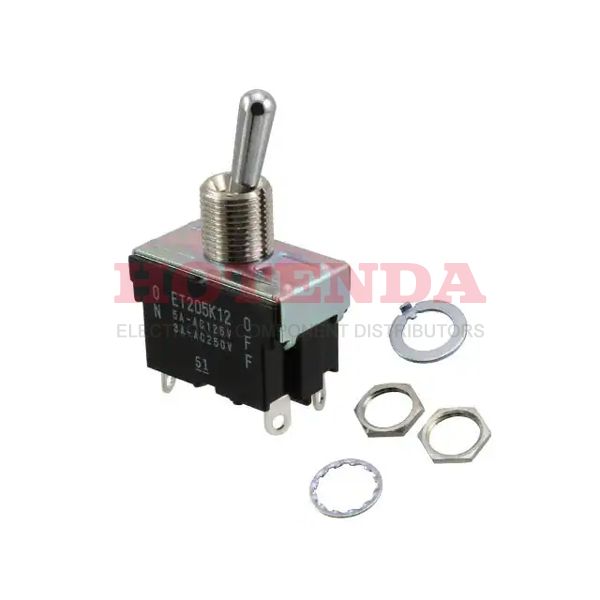 ET205K12-Z - SWITCH TOGGLE DPST 5A 125V