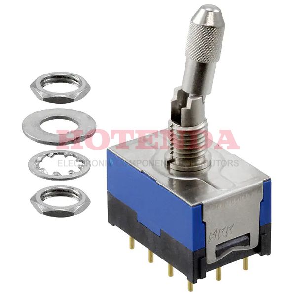 D22042LP - Toggle Switches 4PDT ON-NONE-ON 0.4VA STRAIGHT