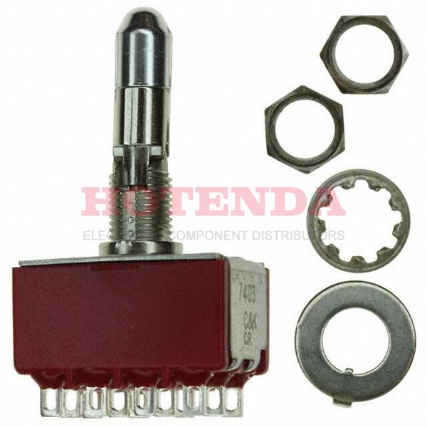 7403K2ZQE - SWITCH TOGGLE 4PDT 5A 120V