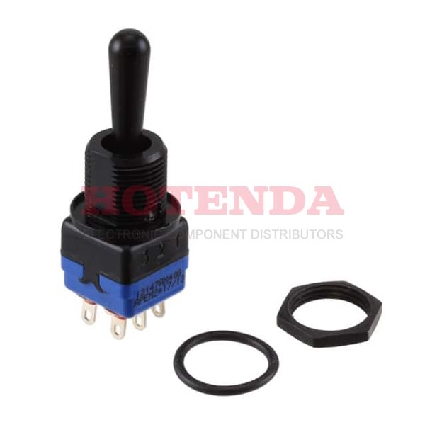 12147AGX408 - APEM 12147AGX408 TOGGLE SWITCH, DPDT, 4A, 250 VAC