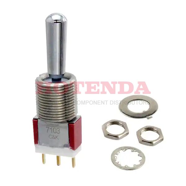 7103TCWCBI - SWITCH TOGGLE SPDT 0.4VA 20V