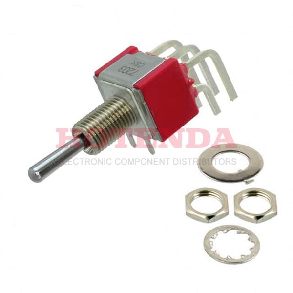 7203SYAQE - Toggle Switches ON-OFF-ON DPDT