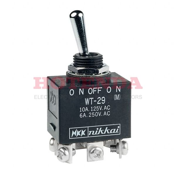 WT29T - SWITCH TOGGLE DPDT 10A 125V