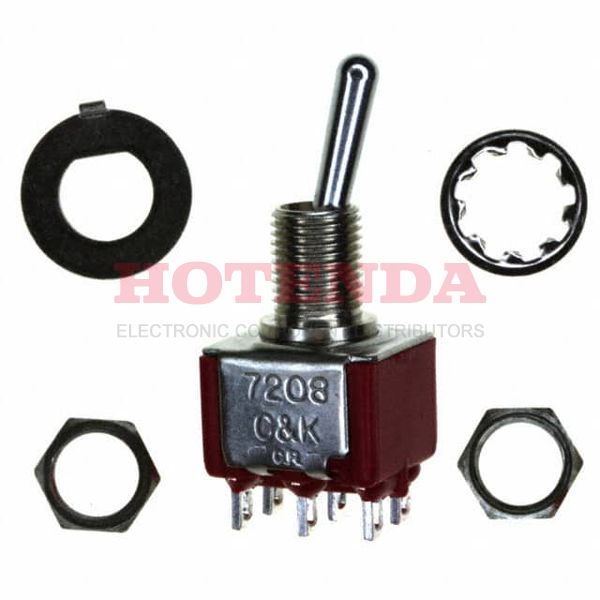 7208SHZQE - SWITCH TOGGLE DPDT 5A 120V