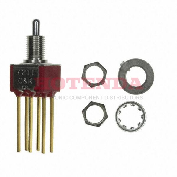 7211MHWBE - SWITCH TOGGLE SP3T 0.4VA 20V