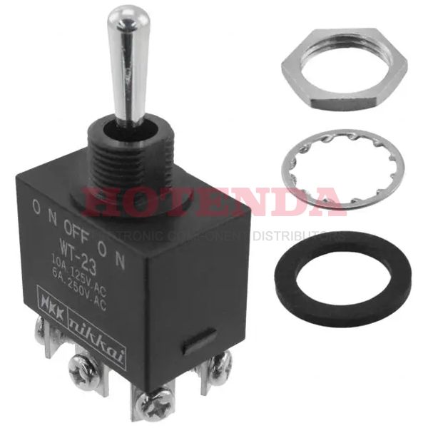 WT23T - SWITCH TOGGLE DPDT 10A 125V