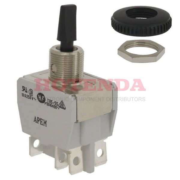 646NH/2 - APEM 646NH/2Toggle Switch, 600NH Series, Non Illuminated, DPDT, On-On, Panel, 15 A