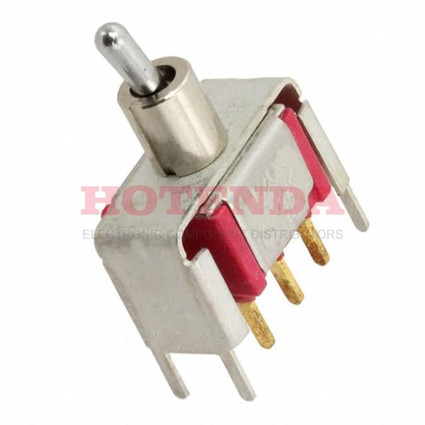 7201MD9V6GE - Switch Toggle ON None ON DPDT Round Lever PC Pins 5A 250VAC 28VDC 0.4VA PC Mount with Bracket
