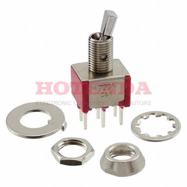 7201P4Y4CQE - SWITCH TOGGLE DPDT 5A 120V