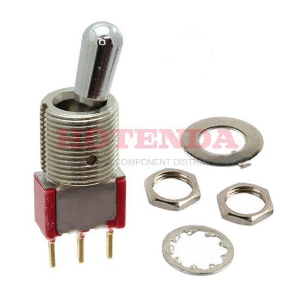 7101T1PCGE - Switch Toggle ON None ON SPDT Round Lever PC Pins 5A 250VAC 28VDC 0.4VA PC Mount with Threads