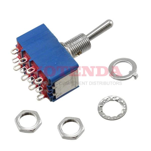 5666AB - SWITCH TOGGLE 4PDT 6A 125V