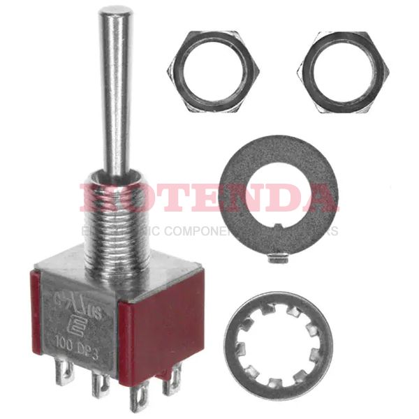 100DP3T4B1M1QEH - SWITCH TOGGLE DPDT 5A 120V