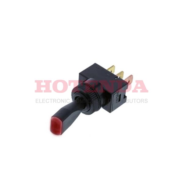 TE2-1A-DC-1-RL - WEDGE TOGGLE OFF-ON RED LED