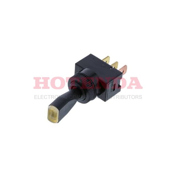 TE2-1A-DC-1-AL - WEDGE TOGGLE OFF-ON AMBER LED