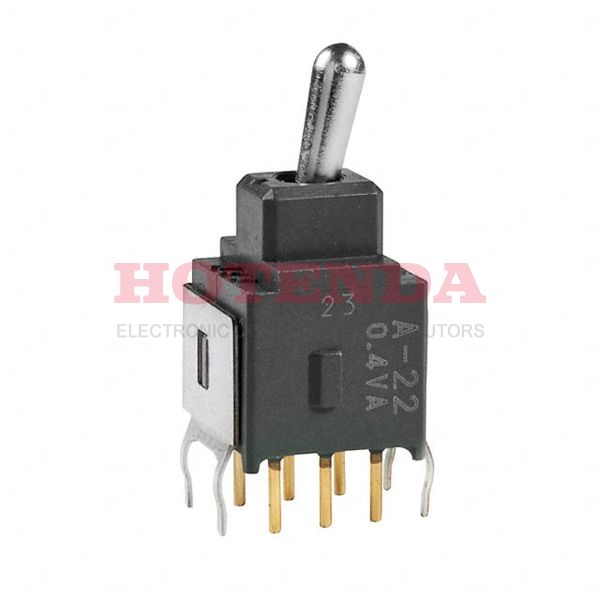 A22JB - SWITCH TOGGLE DPDT 0.4VA 28V