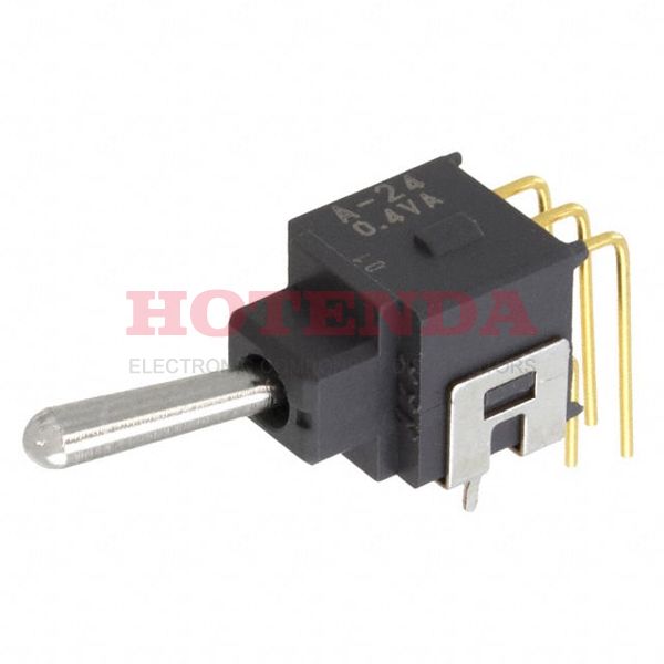 A24AH - NKK SWITCHES A24AH Toggle Switch, Non Illuminated, DPDT, On-On-On, Through Hole, 100 mA