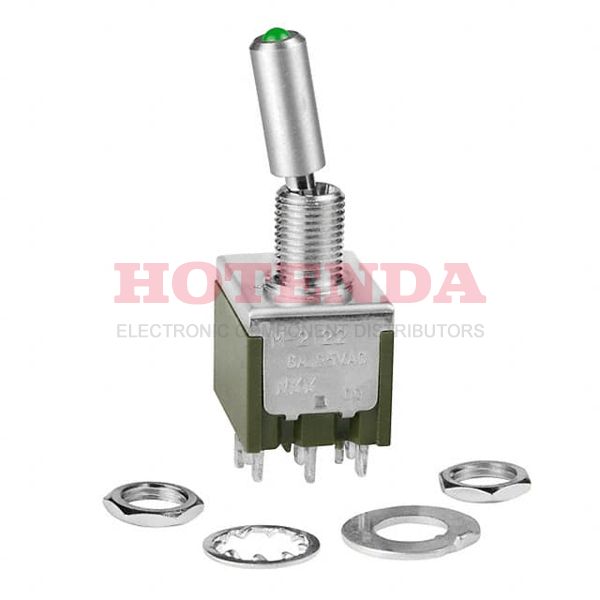 M2122LFW01 - SWITCH TOGGLE DPDT 6A 125V