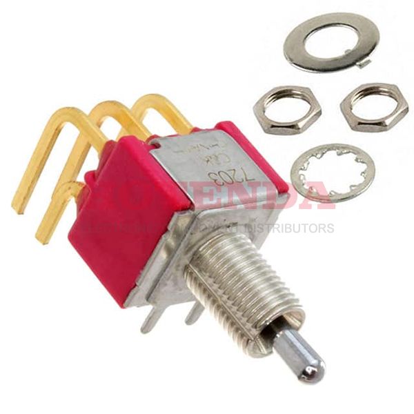 7203MYABE - SWITCH TOGGLE DPDT 0.4VA 20V