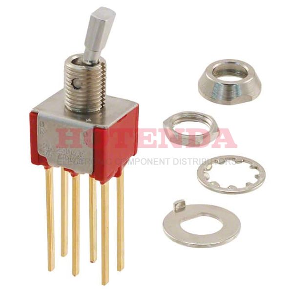 7201P4DWGE - SWITCH TOGGLE DPDT 5A 120V
