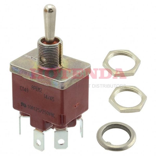 CT49021N022 - SWITCH TOGGLE DPDT 10A 125V