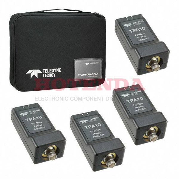 TPA10-QUADPAK - Set of 4 TPA10 TekProbe to ProBus ProbeAdapters. Includes soft carrying case.