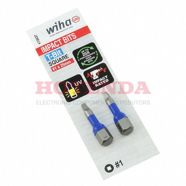 72637 - 726 T-BIT SQR #1X25MM - 2 PACK