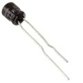UMF1V010MDD1TP - UMF 1μF Capacitor ±20% Tape &amp; Box (TB) Through Hole 50mA 0.157Dia 4.00mm -55°C~105°C Polar 2.5mm Radial, Can