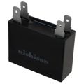 EEC2E605HQA402 - EEC 6μF Film Capacitor -5% +10% Rectangular Box Quick Connect, Disconnect 250V-AC Polypropylene (PP), Metallized Chassis Mount