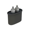 T6W3NR - T 3μF Film Capacitor ±10% Radial, Can Threaded, Male 600V-DC Paper, Metallized Brackets, Chassis Mount, Holder