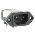 1-1609006-5 - Power Line Filter 50Hz/60Hz 10A 250VAC PC Pins Panel Mount/Flange Mount/Through Hole