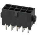 4-794631-0 - Micro MATE-N-LOK Series 2-Row Header Press-Fit, Solder Brass Tray Through Hole Gold Polyamide (PA), Nylon 10-Position Board to Cable/Wire 0.364 9.25mm Height