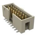HTST-108-01-S-DV-P - Flex Stack, HTST Series 2-Row Header Solder Phosphor Bronze Bulk Surface Mount Gold Liquid Crystal Polymer (LCP) 16-Position Board to Cable/Wire 0.350 8.89mm Height