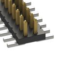 FTS-111-02-F-DV - FTS Series 2-Row Header, Cuttable Solder Phosphor Bronze Tube Surface Mount Gold Liquid Crystal Polymer (LCP) 22-Position Board to Board or Cable 0.034 0.86mm Height