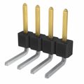 77315-102-04LF - BERGSTIK® Series 1-Row Header, Breakaway Solder Phosphor Bronze Bulk Through Hole, Right Angle Gold or Gold, GXT™ Thermoplastic 4-Position Board to Board 0.094 2.40mm Height