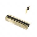 27644602RP2 - 2764 Series 2-Row Header Solder Copper Alloy Bulk Through Hole, Right Angle Gold Polyamide (PA6T), Nylon 6T 46-Position Board to Board or Cable 0.158 4.01mm Height