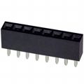 PPTC081LFBN - 1 Rows Header Solder Phosphor Bronze Through Hole Bulk Tin Polyester 8 Positions Female Socket