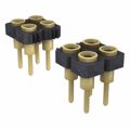 SDL-106-G-11 - 2 Rows Receptacle Solder Beryllium Copper Through Hole Tube Gold Liquid Crystal Polymer (LCP) 12 Positions Female Socket