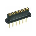 M80-7900442 - 1 Rows Receptacle Solder Beryllium Copper Through Hole Tube Gold Polyamide (PA46), Nylon 4/6, Glass Filled 4 Positions Female Socket