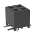 MMS-102-02-L-DV-LC - 2 RowsReceptacleSolderPhosphor BronzeSurface MountBulkGoldLiquid Crystal Polymer (LCP)4 PositionsFemale Socket