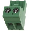 796634-2 - Terminal Block; Plug, Right Angle; 5.08mm Centerline; 30-12AWG; Green; 2 Pos.