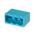 TBP01R1-508-03BE - Bulk 0.200 5.08mm Blue 1 Levels Through Hole Header, Male Pins, Shrouded (4 Side) TBP01R1-508 Polyamide (PA66), Nylon 6/6 Tin Copper Alloy
