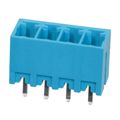 TBP02R2-381-04BE - Bulk 0.150 3.81mm Blue 1 Levels Through Hole Header, Male Pins, Shrouded (4 Side) TBP02R2-381 Polyamide (PA66), Nylon 6/6 Tin Copper Alloy