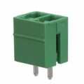 EBRA-02-A - Bulk 0.138 3.50mm Green 1 Levels Through Hole Header, Male Pins, Shrouded (4 Side) EB Polyamide (PA66), Nylon 6/6 Tin Brass