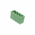EBPA-04-C-C - Bulk 0.197 5.00mm Green 1 Levels Through Hole Header, Male Pins, Shrouded (4 Side) EB Polyamide (PA66), Nylon 6/6 Tin Brass