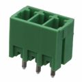 EBRA-03-A - Bulk 0.138 3.50mm Green 1 Levels Through Hole Header, Male Pins, Shrouded (4 Side) EB Polyamide (PA66), Nylon 6/6 Tin Brass