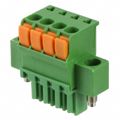 1986723-4 - Pluggable Terminal Blocks 3.5MM R/HAND 4 POS STR SPRNG PLG W/FLNG